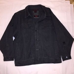 Avirex Men's Black Denim Trucker Jacket XXL